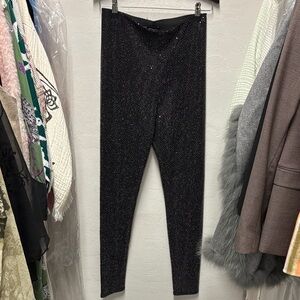 Zara Elegant Black Glitter Pants